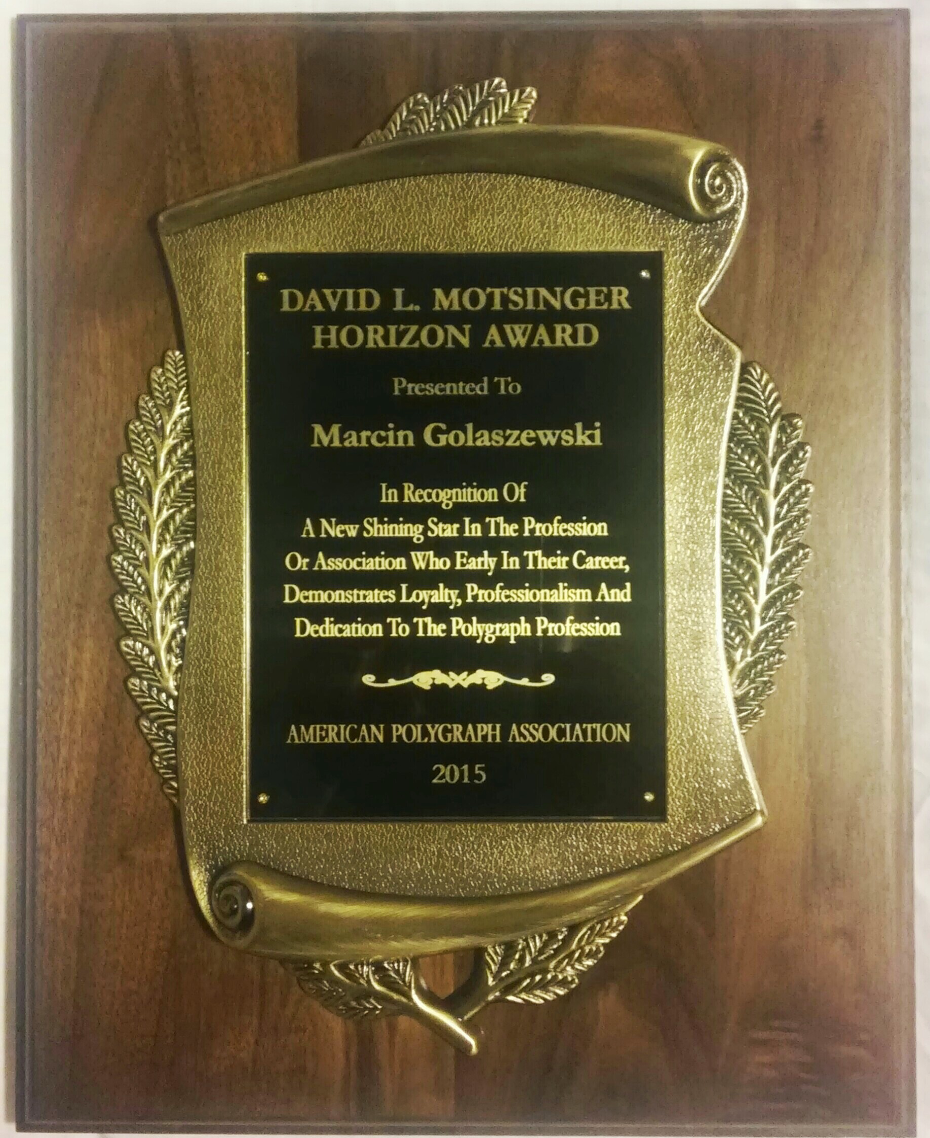 Wyróżnienie Marcin Gołaszewski